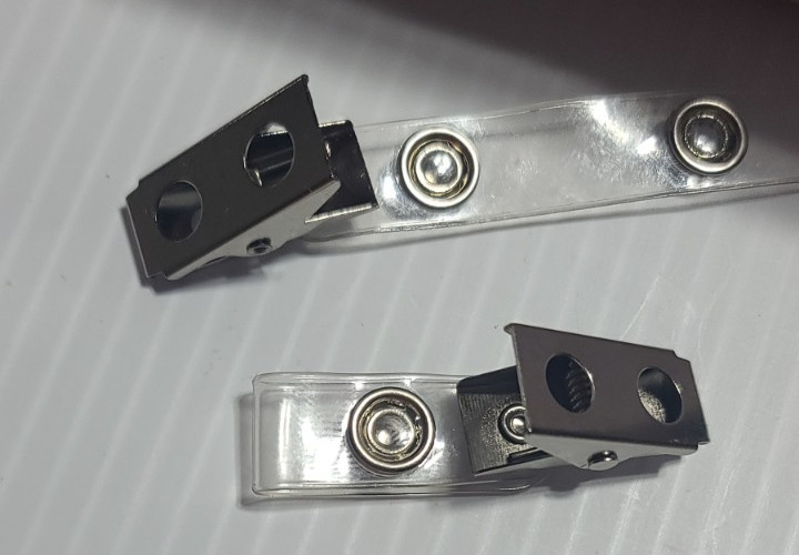 75 ID badge clips with strap skull# 1122897