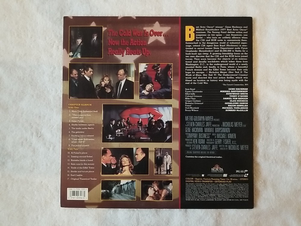 Company Business LaserDisc Gene Hackman
