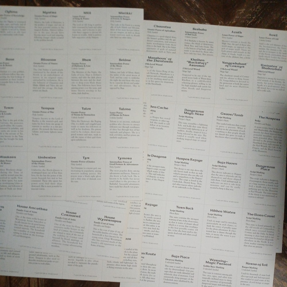 Forgotten Realms Bos Set Dungeons & Dragons TSR 1085 please read script details