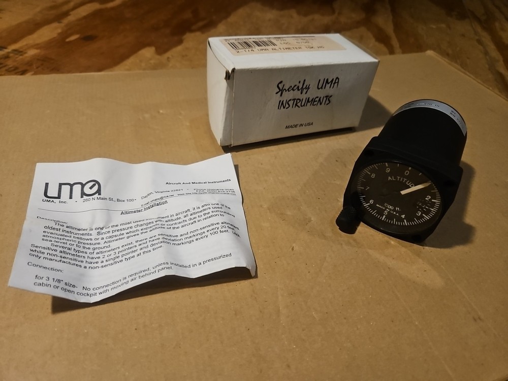 2-1/4 UMA Altimeter 10K Hg