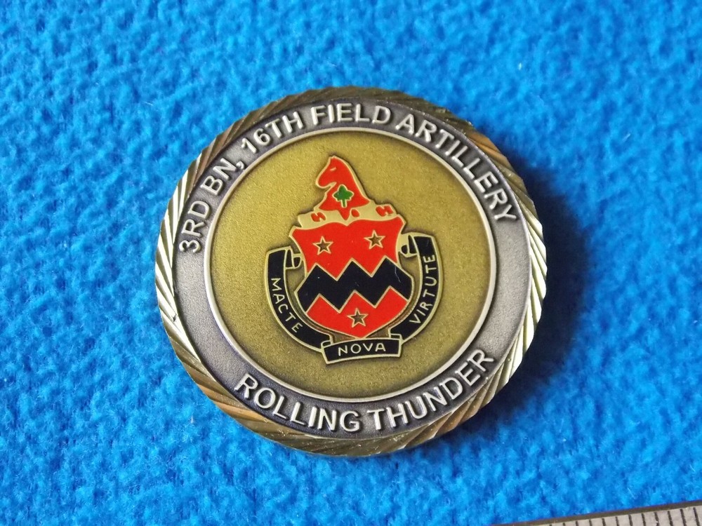 3rd Battalion 16th Field Artillery - Challenge Coin - ROLLING THUNDER - NEW
