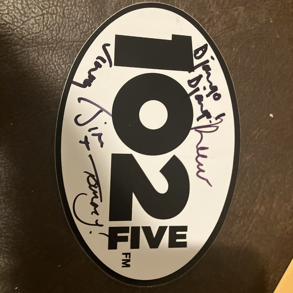 Django Django HAND SIGNED - Autographed. Promo CD1025 Sticker