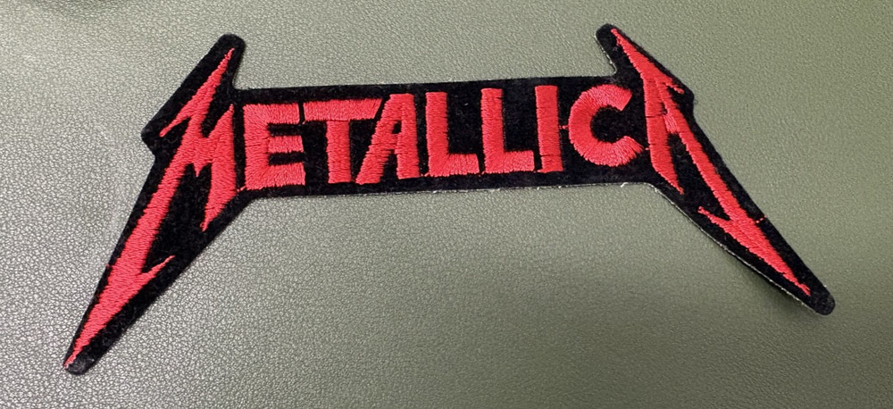 Original 1980s Red & Black Metallica Iron On Patch