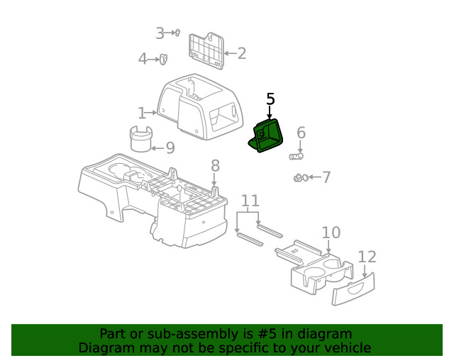 Genuine GM Rear Compartment 22677349