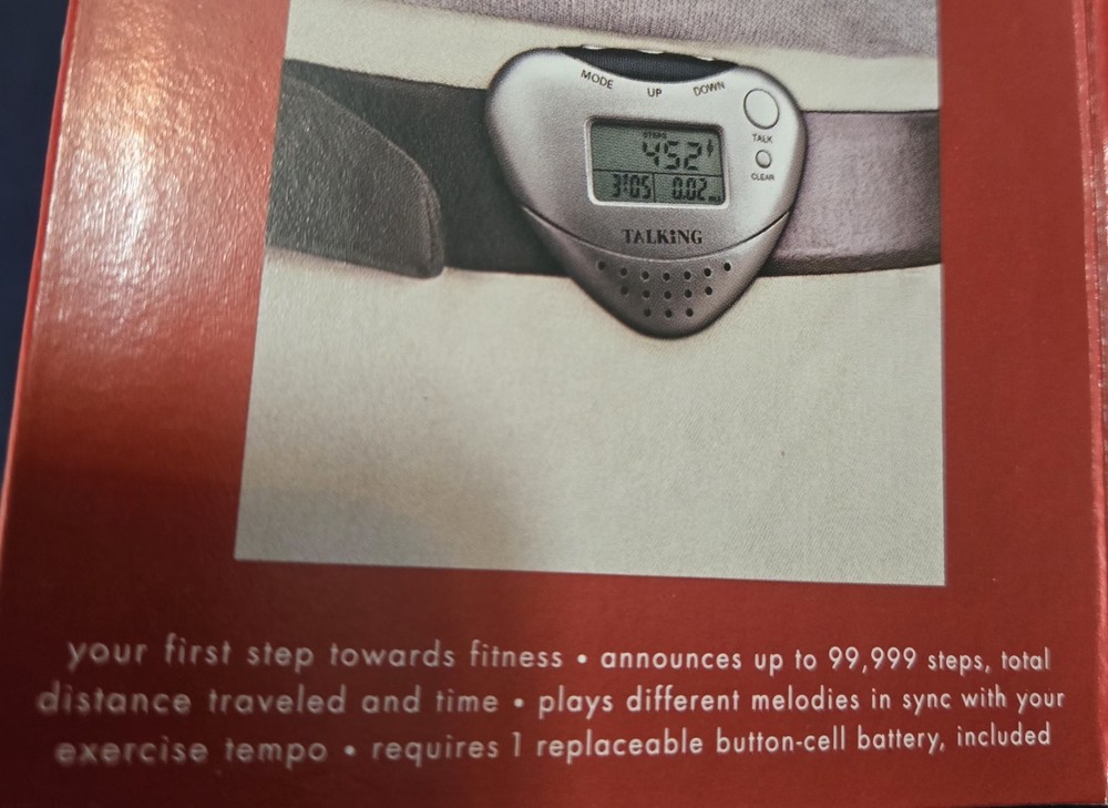 Talking Pedometer Heart Shaped Unbranded New