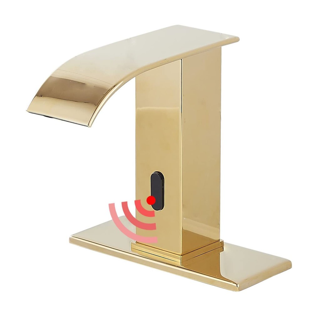 Automatic Sensor Touchless Bathroom Sink Faucet with Hole Cover Plate Vanity ...