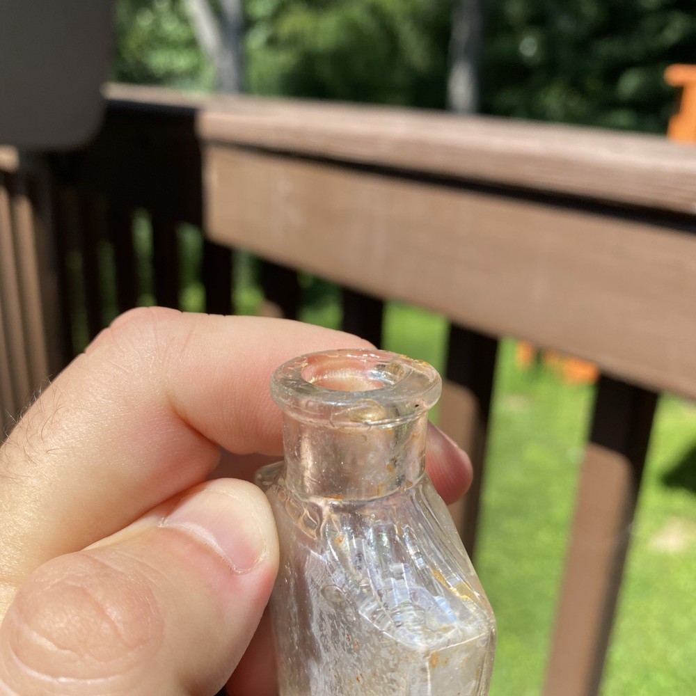Small Iridescent Empty Perfume Bottle