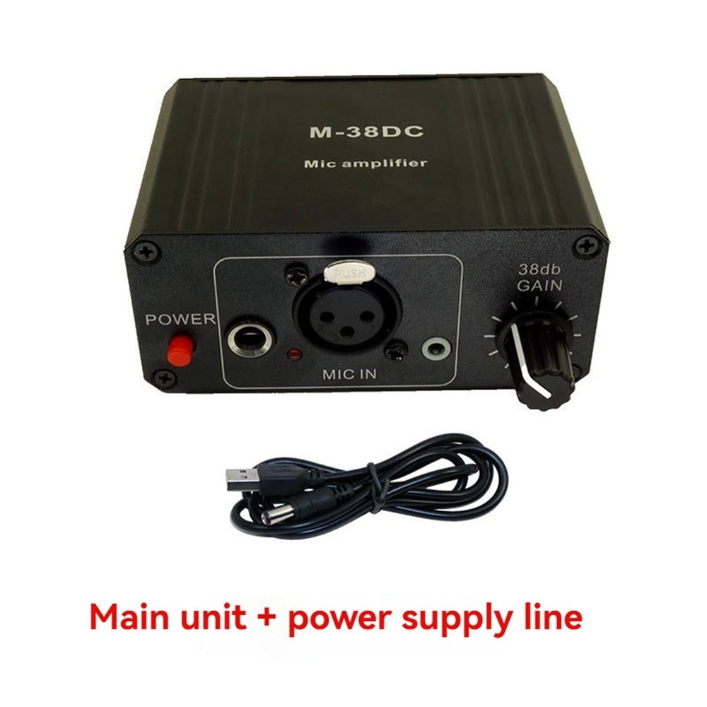 Protable Microphone Preamp High Gain 48V Phantom XLR Output Mic9634