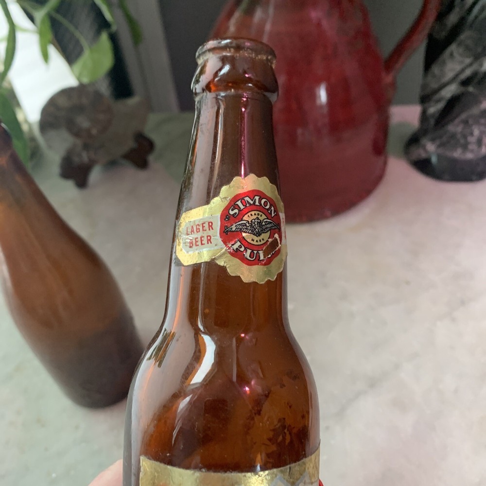 2 Simon Pure Vintage Original Beer Bottles