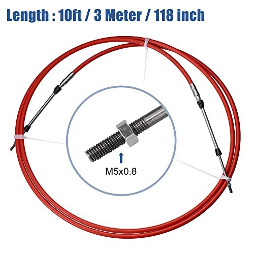 2pcs 3 Meter 118 Inch Marine Type 3300 / 33C Throttle Shift Remote 10ft