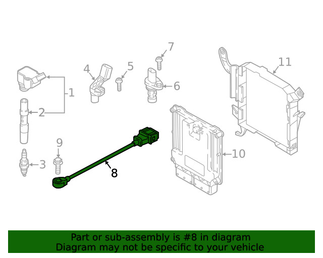 Genuine Audi Knock Sensor 06K-905-377-E