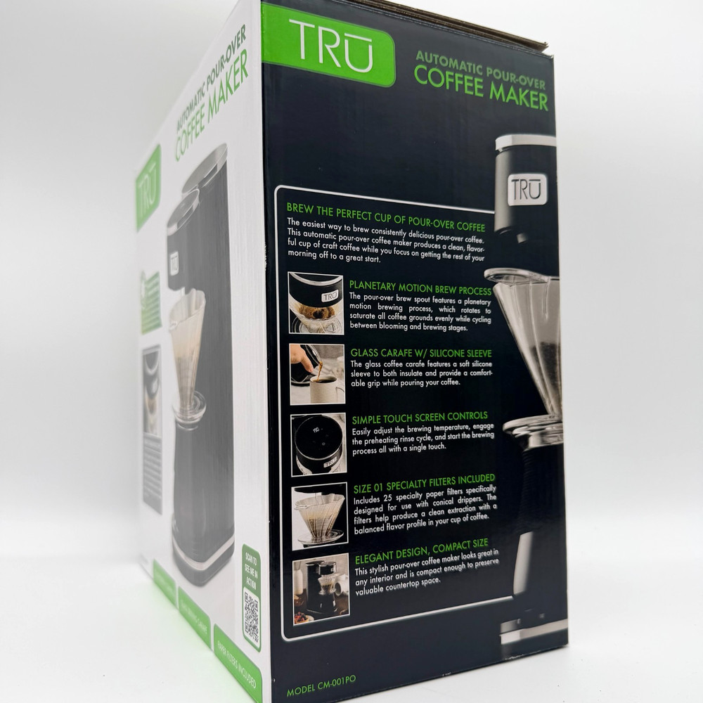 TRU Automatic Pour Over Coffee Maker with Digital Controls