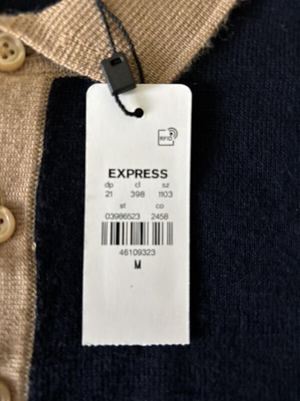 EXPRESS NWT X-Navy Rust Khaki Merino Wool Sweater M