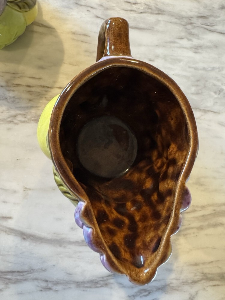 Vintage 1970 Fruit Hand Painted Sugar & Creamer Set