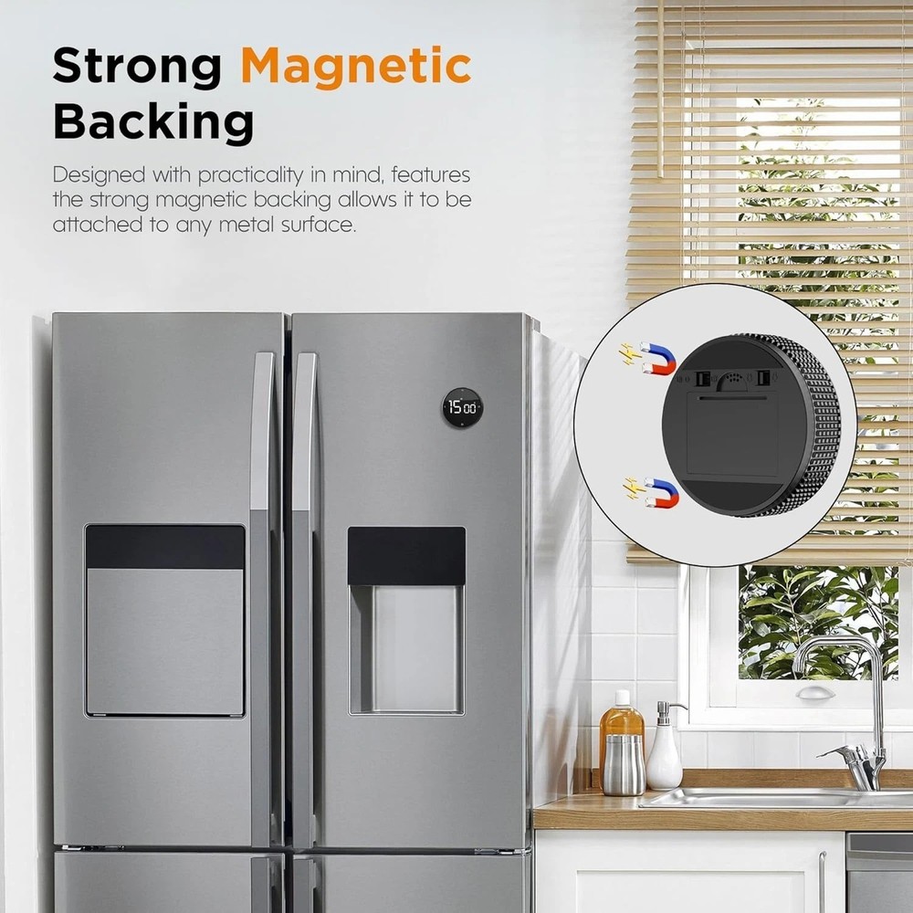 Upgrade Digital Kitchen Timer - Magnetic Countdown Countup Visual Pomodoro Timer