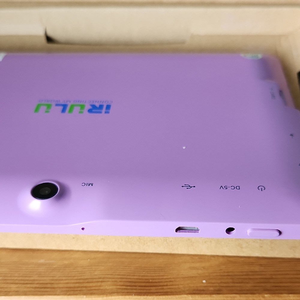 iRulu eXpro Purple Android Tablet Wi-Fi LCD Micro-USB Built-In Front Camera