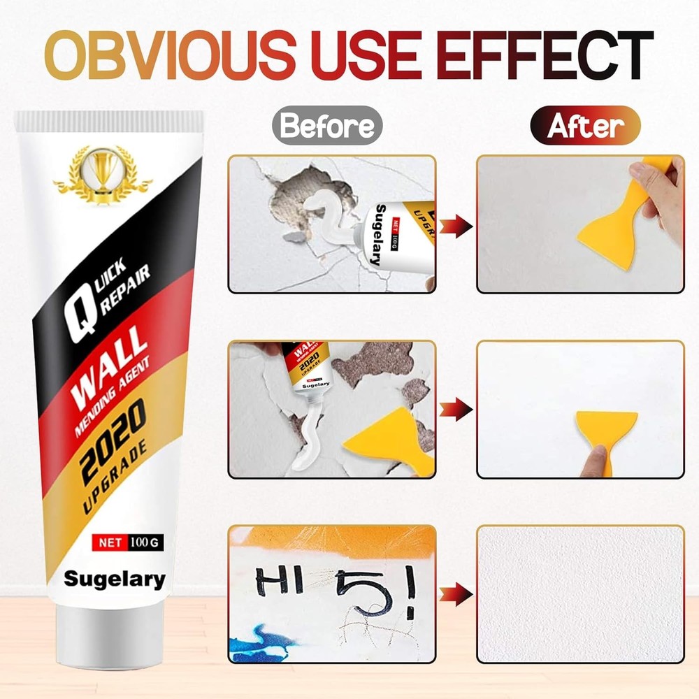 Drywall Patch Repair Kit with Scraper, Wall Spackle Paste, 2 Pack