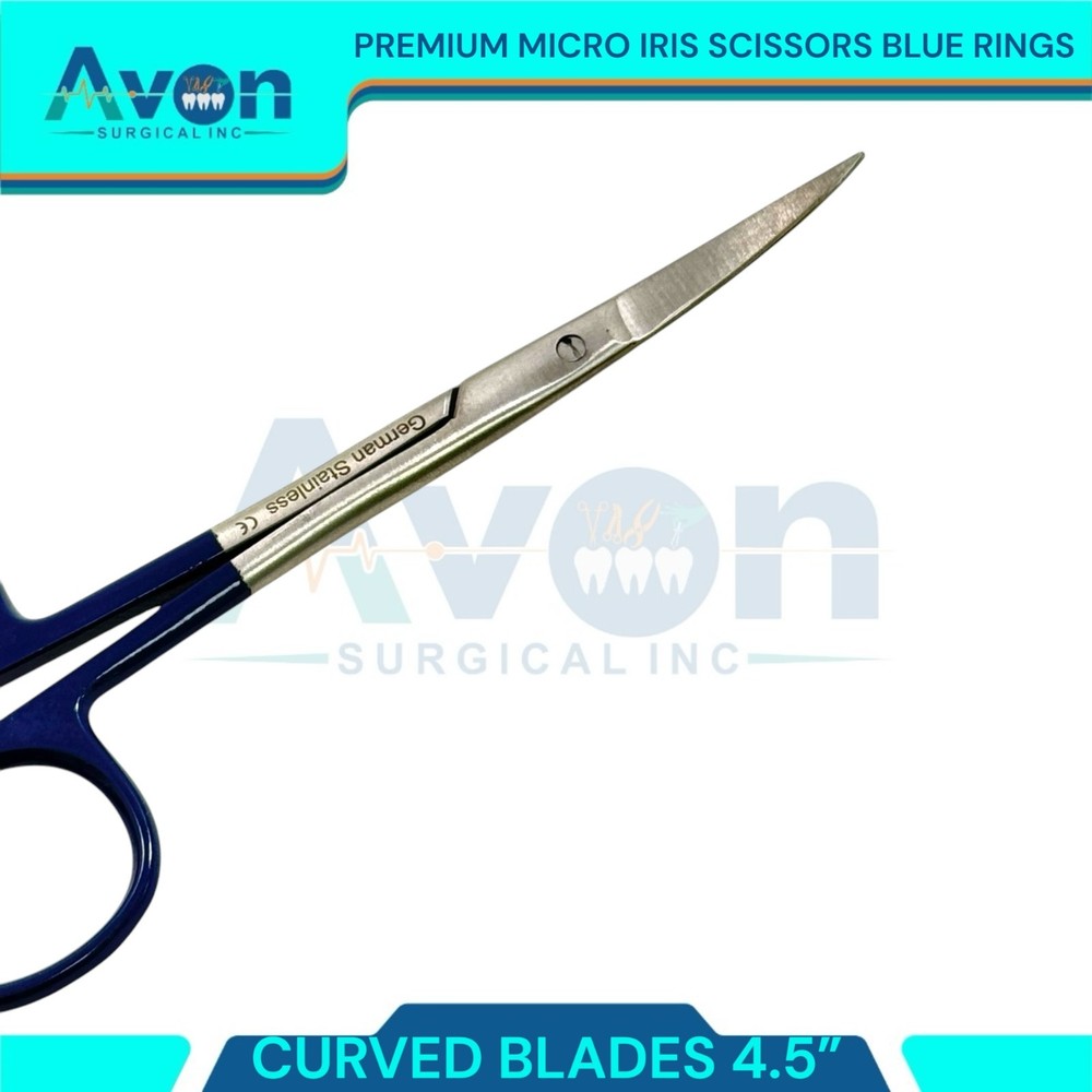 4.5" Iris Scissors with Sharp Curved Blades Precise Dissections Premium Grade