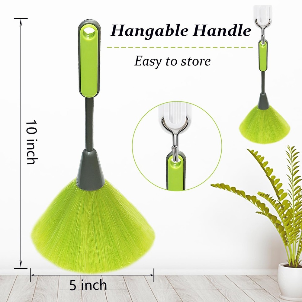 4 Pack 10 inch Microfiber Duster, Feather Duster, Grips Microfiber Delicate D...