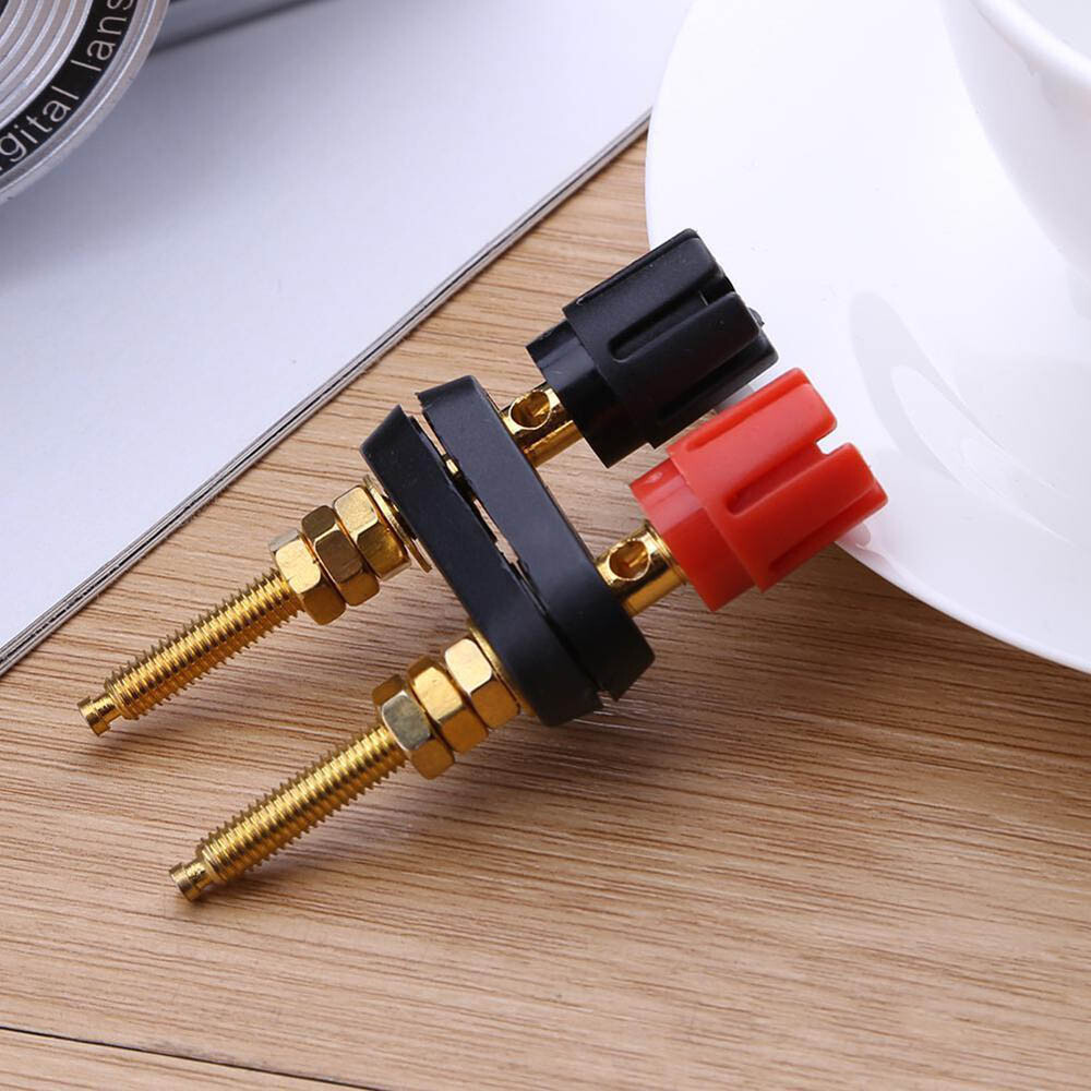 2/4/6/8/10PC Extended Speaker Banana Plug Binding Post Terminal Connector Socket