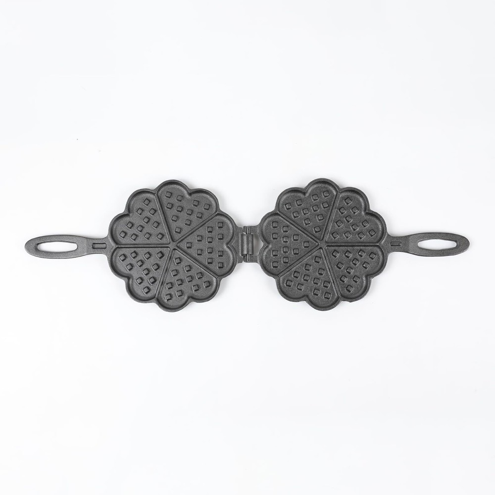 Cast Iron Heart Shaped Waffle Iron Waffle Maker…