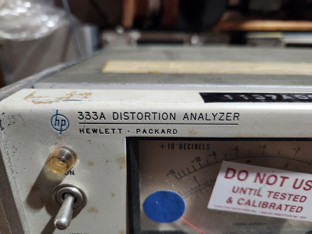 HP 333A Distortion Analyzer (Powers on, Not fully tested)