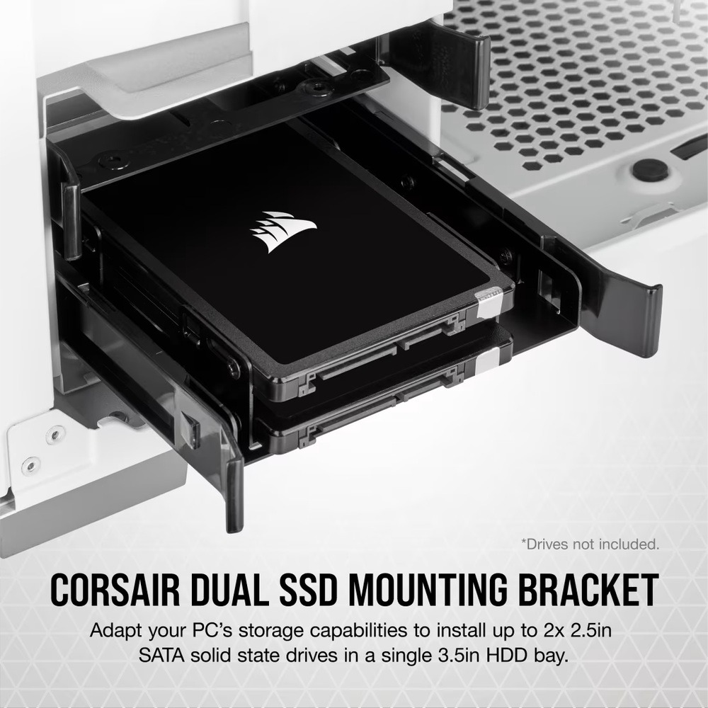 Corsair Dual SSD Solid State Mounting Bracket 3.5" CSSD-BRKT2 Black new in box.