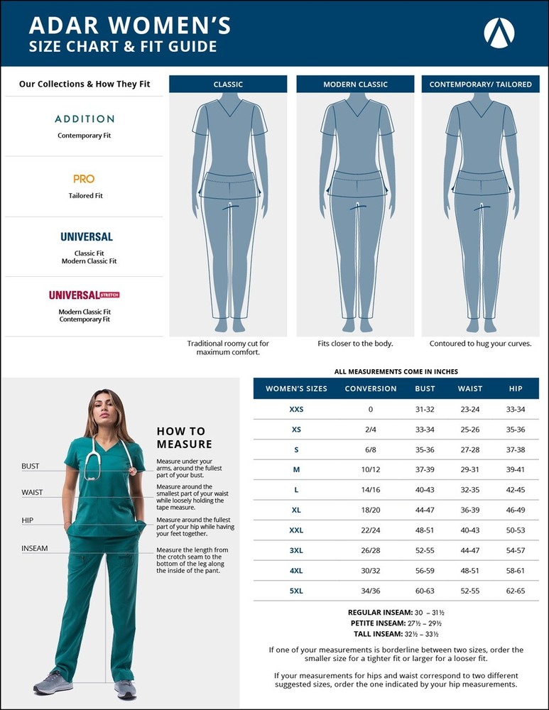Adar Universal Women's Scrub Set - Warm-Up Scrub Jacket Elastic Pull-On Pants