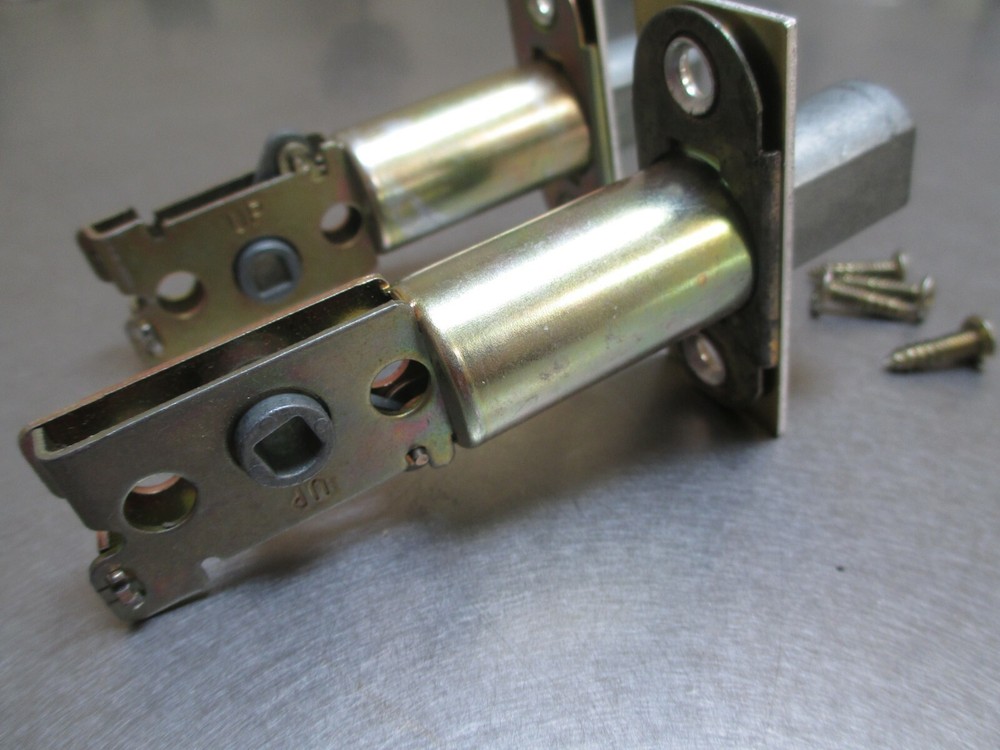 Kwikset 2 3/8" Bright Brass Dead Bolt Backset Latch ( 1" Throw ) with screws 2pk