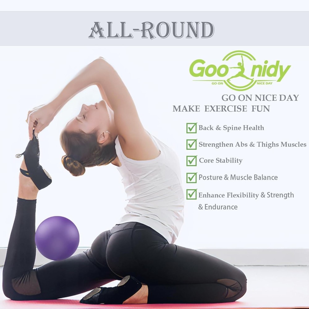 Soft 9 Inch, Ideal Small Exercise Ball Between Knee Squeeze for Physical Ther...