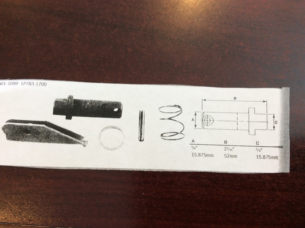 Forklift - Fork Pin Kit Class II forks - Class 2 forks 41825