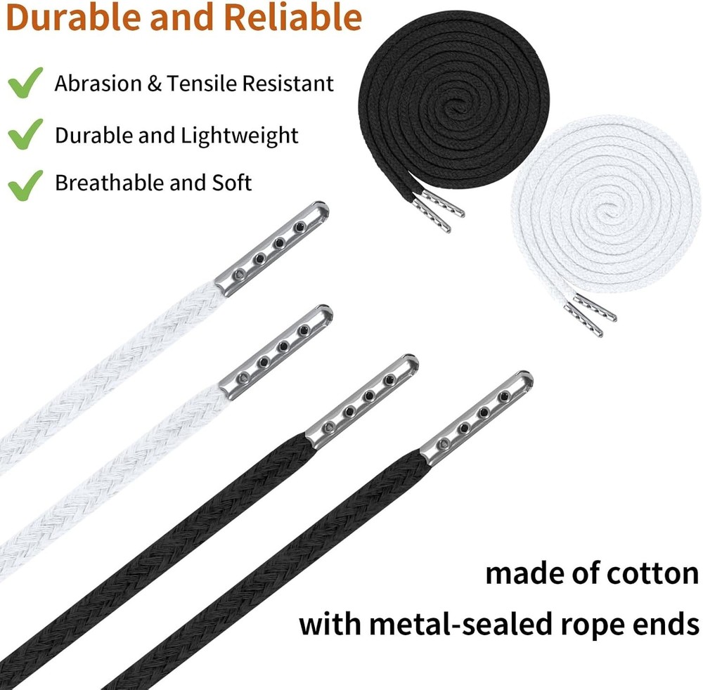 12 Pcs Drawstring for Sweatpants, 60 Inch Hoodie String Replacement, Drawstri...