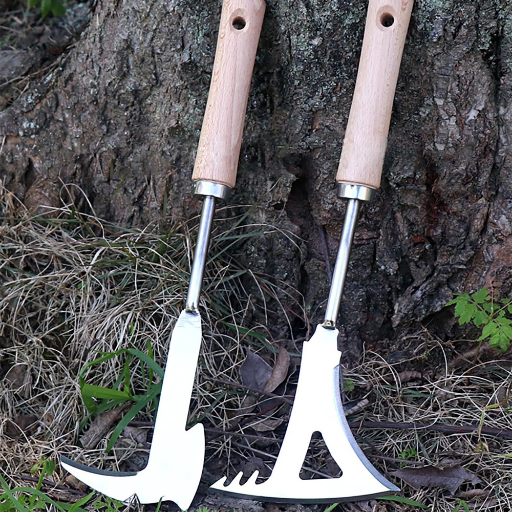 Weed Puller Tool, Manual Stainless Steel Weeding Tool, Triangle Shape for Law...