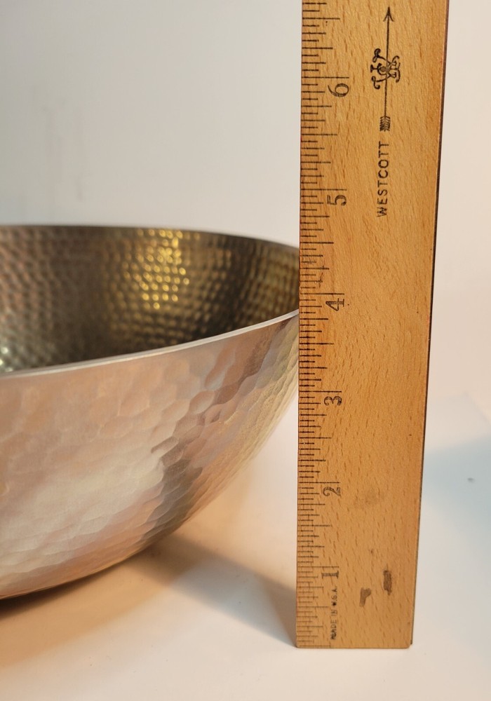Hammered Metal 10" Serving Bowl