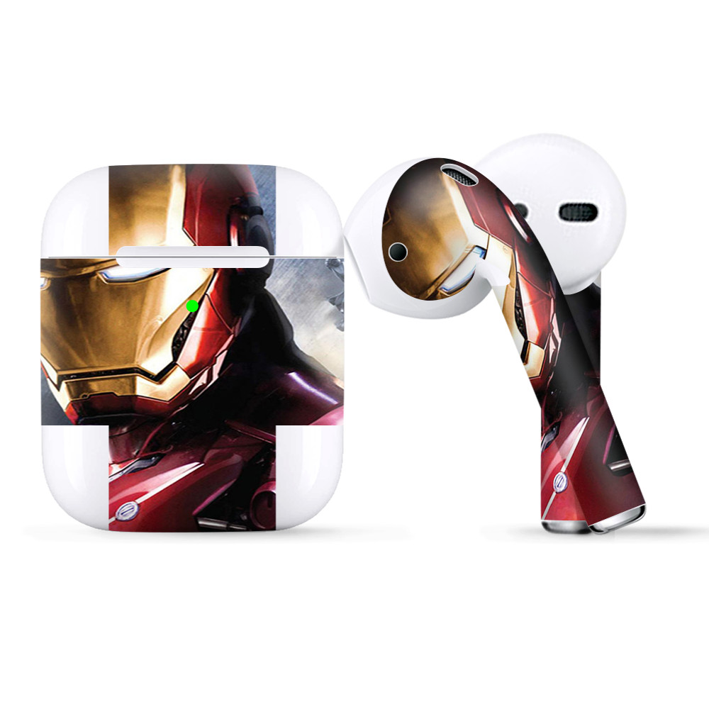 Skins Wraps compatible for Apple Airpods  Iron Man Guy