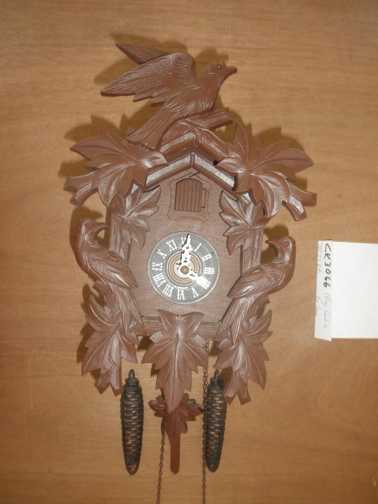 Cuckoo Clock German Cuckoo Co. Plastic frame working Cuckoo Co. 1 Day CK3066