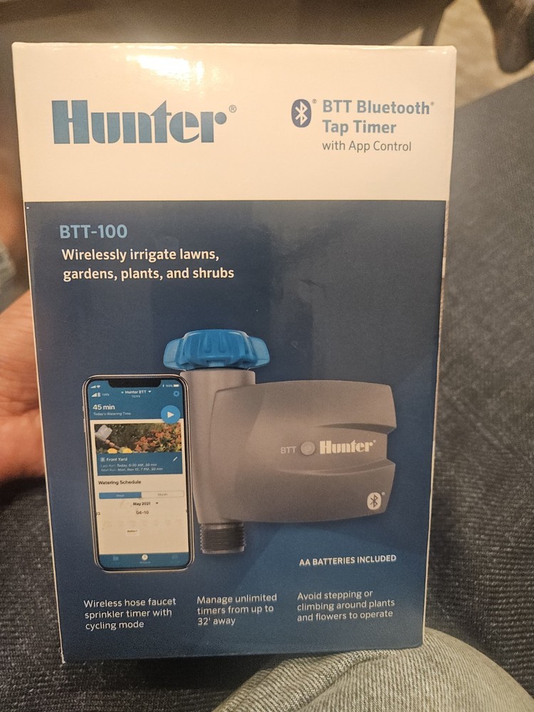 Hunter BTT-100 Single Station Battery Operated Timer Bluetooth App Control.