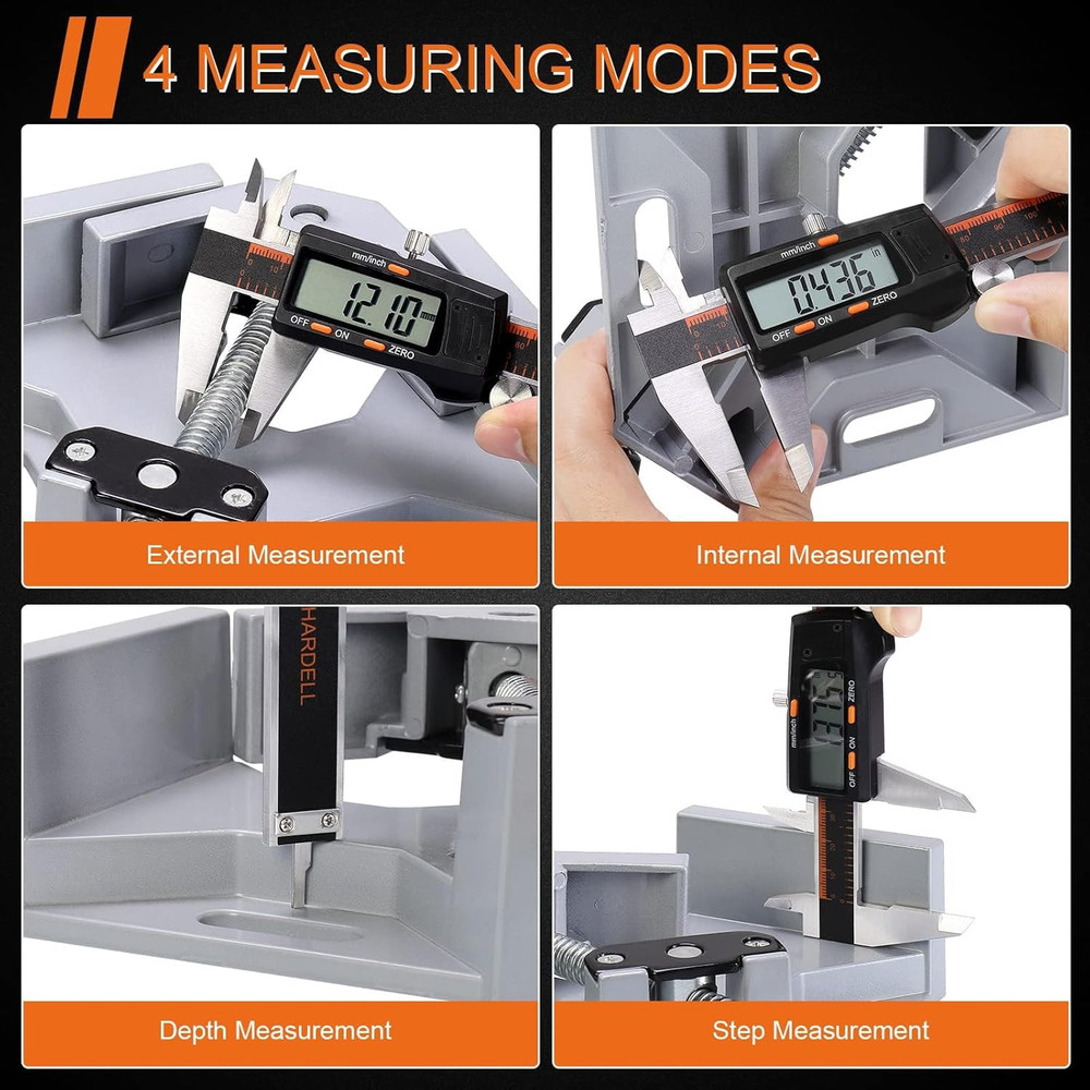 Digital Caliper 6 Inch with Large LCD Screen, Calipers Measuring Tool with Auto-