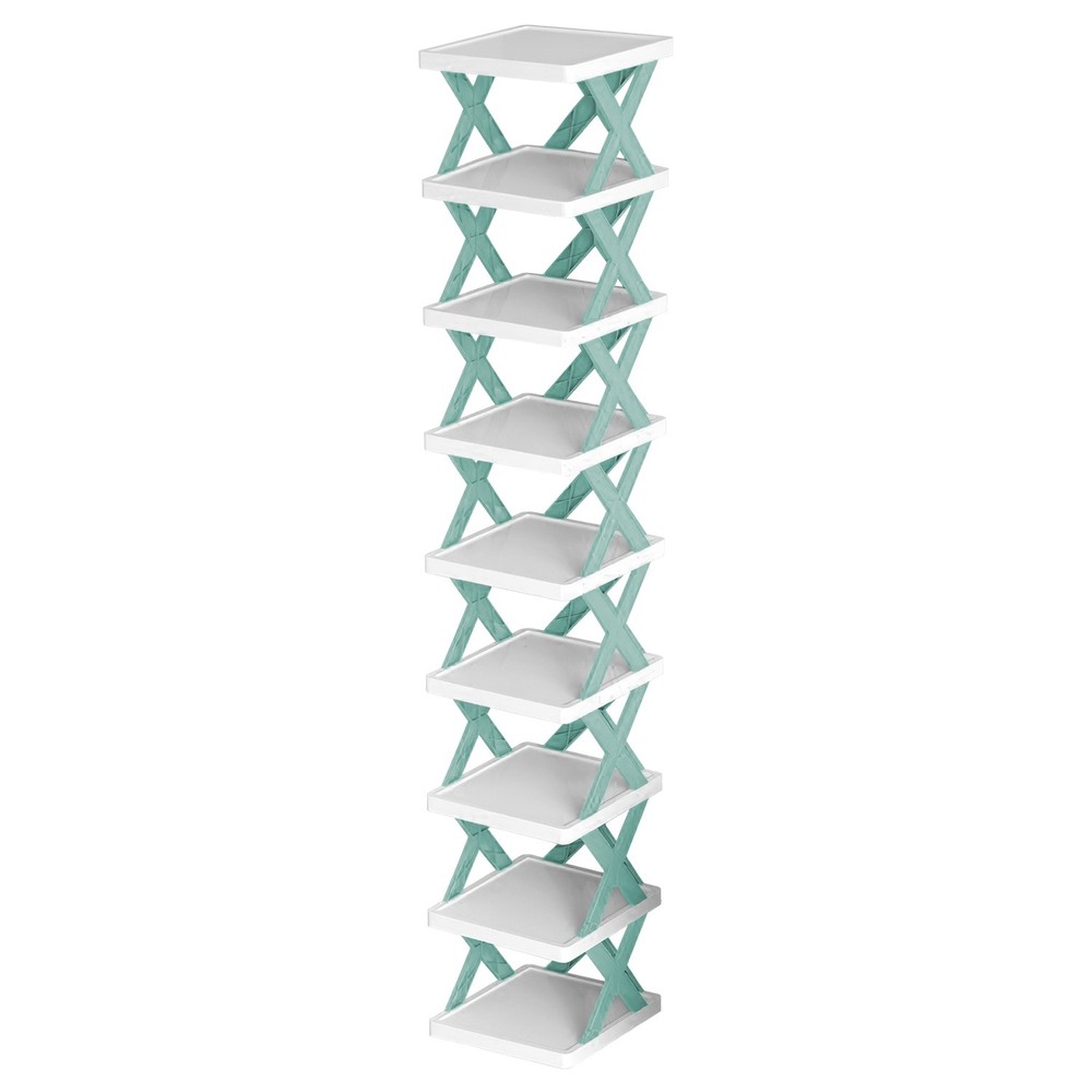 9Tier Narrow Entryway Shoe Rack Plastic Vertical Organizer Space Saving Free