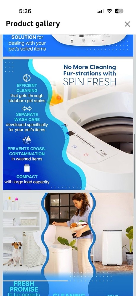 Compact Washing Machine – Fully Automatic Mini Washer Small Loads & Pet Items