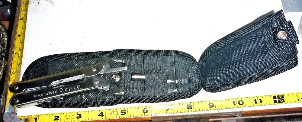 NWoT American Camper Folding Multi Camping Tool in Belt Case