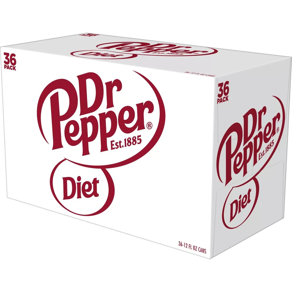 Dr. Pepper Diet Soda, 12 fl oz, 36-Pack Cans