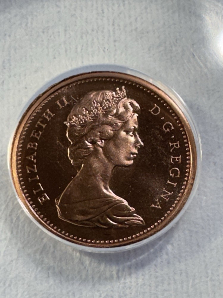 1972 Canada 1 Cent Proof Like Graded MS 66 RD by ANACS