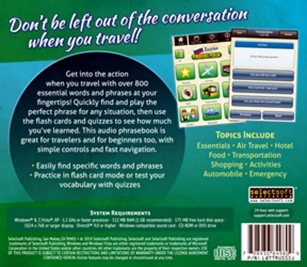 Russian Travel Talk Language Tutorial PC Software Sealed New