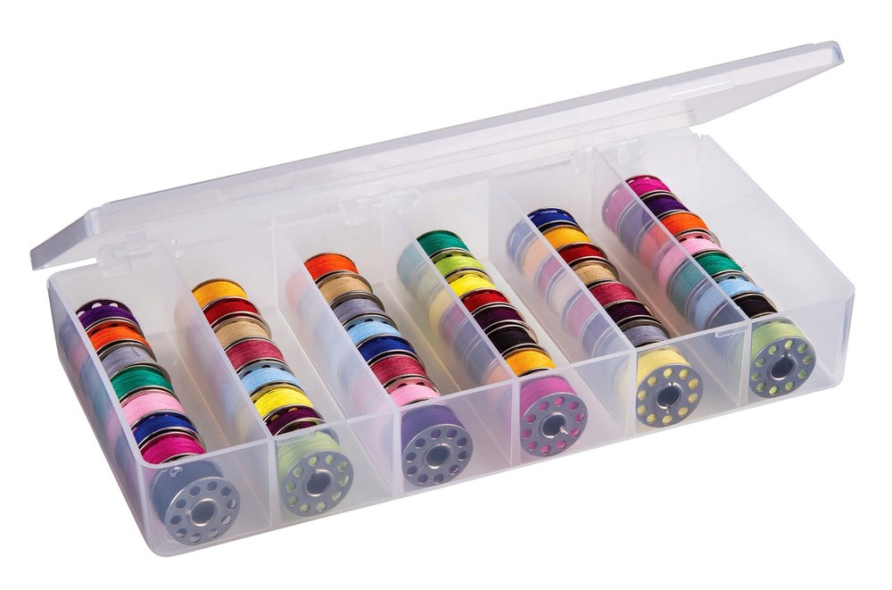 ArtBin Large Bobbin Box Clear Plastic Sewing Organizer Storage Case