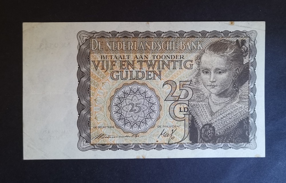 VF+ 25 guldens 1940 NETHERLANDS