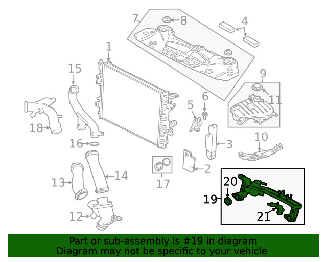 Genuine Engine Coolant Manifold AJ814056