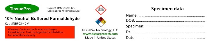 10% Neutral buffered formalin 40 ml (pack of 1) from TISSUEPRO