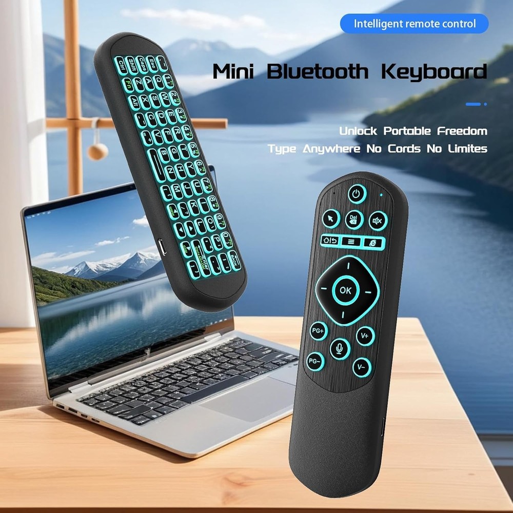 Air Mouse and Bluetooth Universal Remote Backlit 2.4G USB Control PC TV
