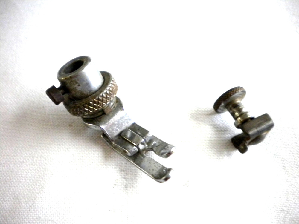 White Model 43 Sewing Machine Needle Clamp / Thread Guide, Presser Feet & Holder